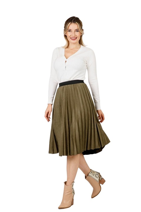 Fusta din piele intoarsa, Kaki