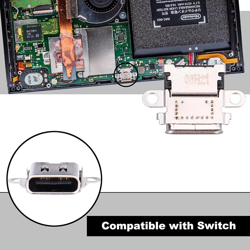 Port de incarcare pentru Nintendo Switch, cu kit de reparare, Type
