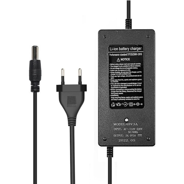 Incarcator, Liitokala, Lii-546300, 48V, 3A, Pentru bicicleta/scuter