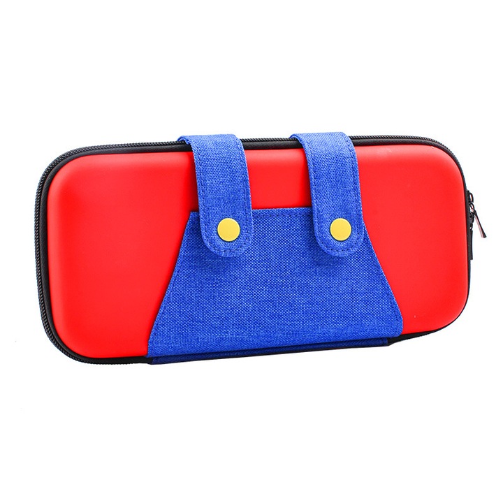 Husa consola, Pentru Nintendo Switch/OLED, Rosu/Albastru