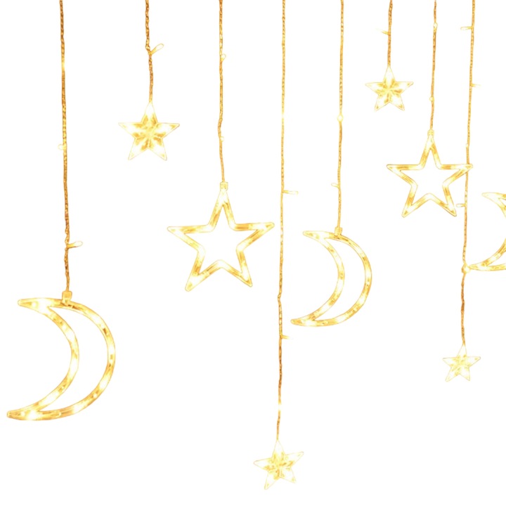 Instalatie exterior, luminoasa, se pot suspenda pe de copaci, garduri, terase, gradini, pavilioane, pergole sau solarii, lungime 3m, rezistenta la apa - STARRYSKY