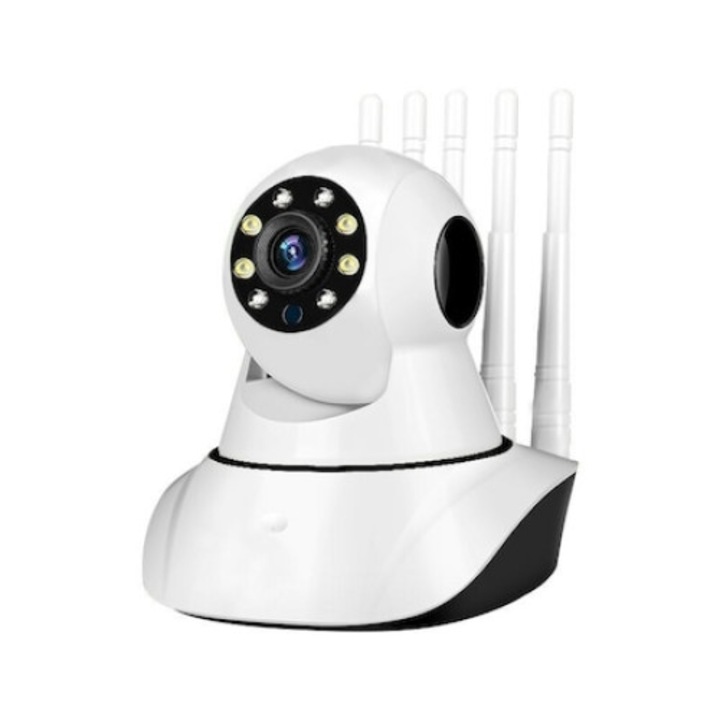 Camera de Supraveghere Baby Monitor WIFI Rotire Automata 360°, Wireless, Live, Inregistrare, Cloud, Stocare Card, Night Vision, Alb