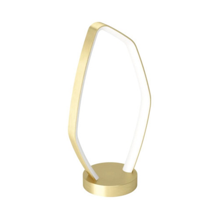 Veioza Cu Led Integrat Vallerosa 10, 8w 1300 Lumeni, Alama Matisata