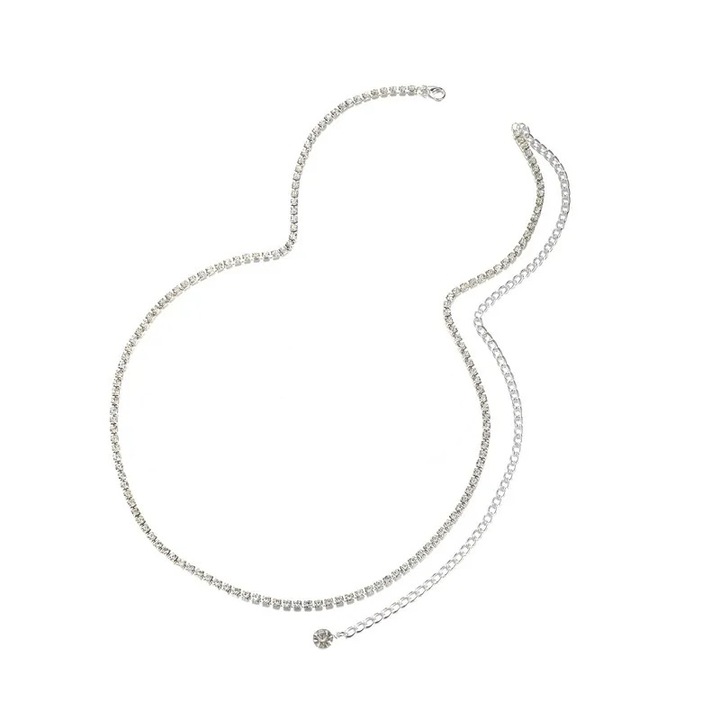 Кристален колан 5662, Sic Moda, Сребрист