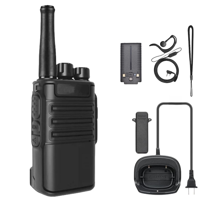 Преносима радиостанция, MOSMAOO®, BF-V8, Long Range, Clear Sound, Черен