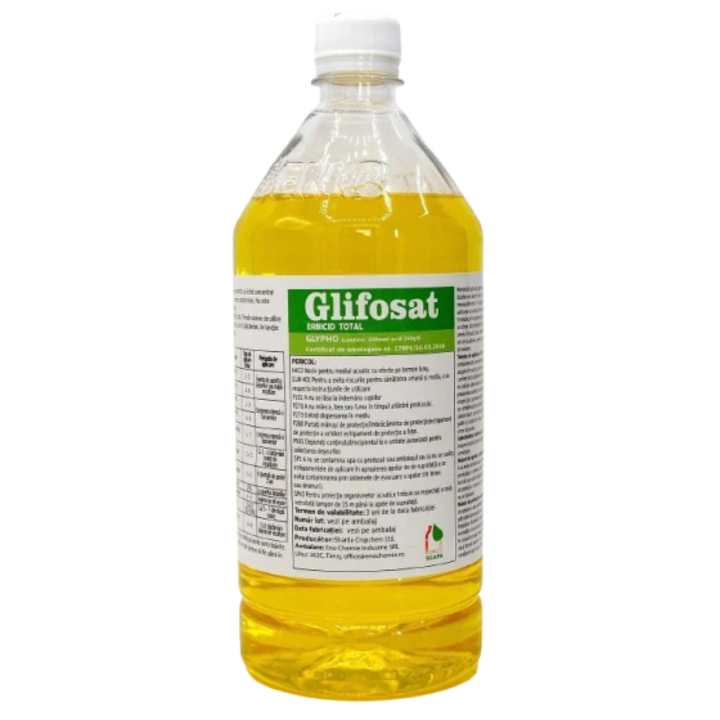 Erbicid total pe baza de glifosat acid pentru combaterea tuturor buruienilor, Glifosat (GLYPHO), 1 l