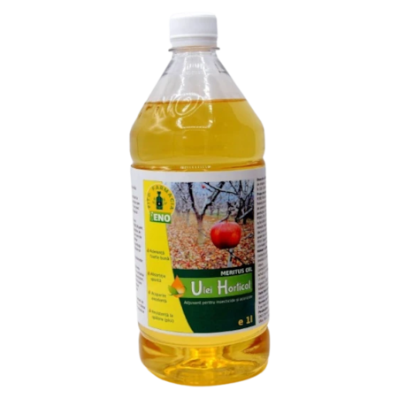 Ulei horticol destinat utilizarii in amestec cu insecticide si acaricide care combat Afidele, Paduchele din San Jose, Acarianul rosu al pomilor, Paianjenul rosu comun, Meritus Oil, 1 l