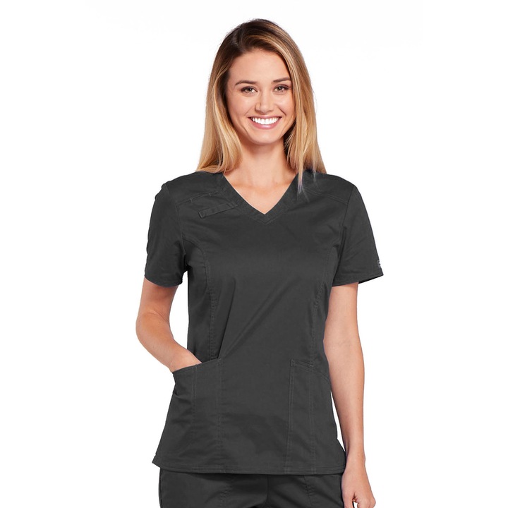 Halat medical V-Neck in Pewter, marimea XL
