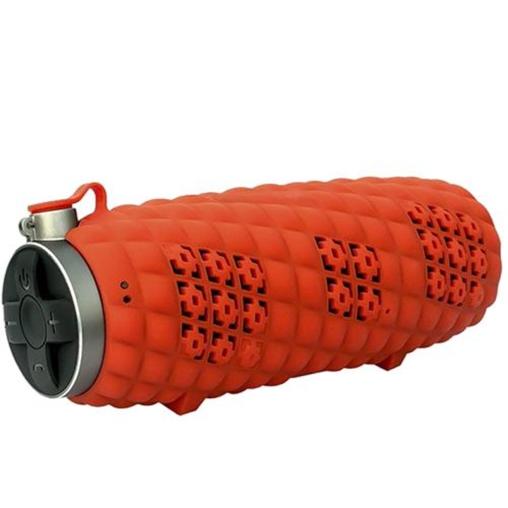 Boxa portabila Mighty Boom Ball 2W, cu adaptor pe baterii, cu snur pentru chei, culoare roz