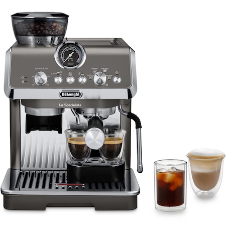 Espressor manual La Specialista Arte Evo EC9255.T, 1,7l, 15 bar, 1550 W, extractie la rece, argintiu inchis