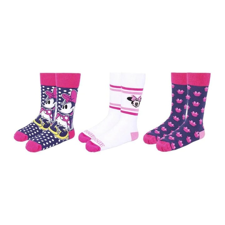 Set Sosete Disney 3 darabos Minnie egér 36-41