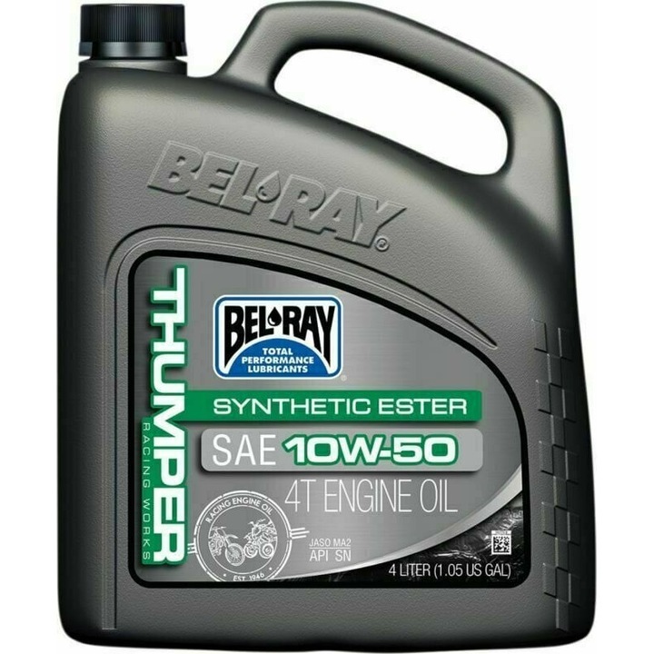 Ulei de motor motociclete, Bel-Ray, Thumper Racing, Sintetic, 4T, 10W-50, 4l