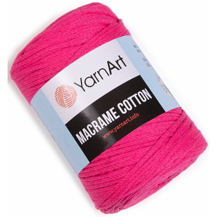 Fir textil, Yarn Art, Bumbac, Macrame, 2 mm, Model 803, Mov deschis