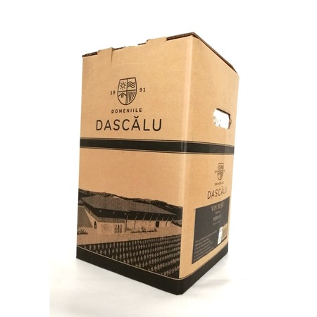 Vin Dascalu Vin Rosu Demisec, Merlot, Domeniile Dascalu, bag-in-box 10 litri - eMAG.ro