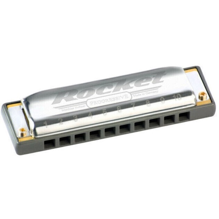 Muzicuta Hohner Rocket, Diatonica, Cheia G, Otel Inoxidabil, 100x26x21mm