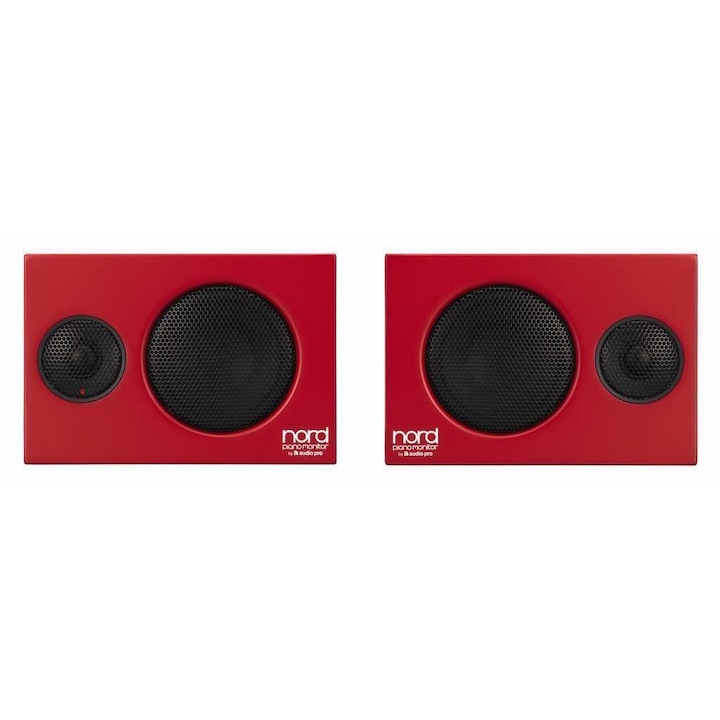 Boxe Nord Piano Monitor V2, set 2 buc, montare de raft, conectivitate AUX, rosu