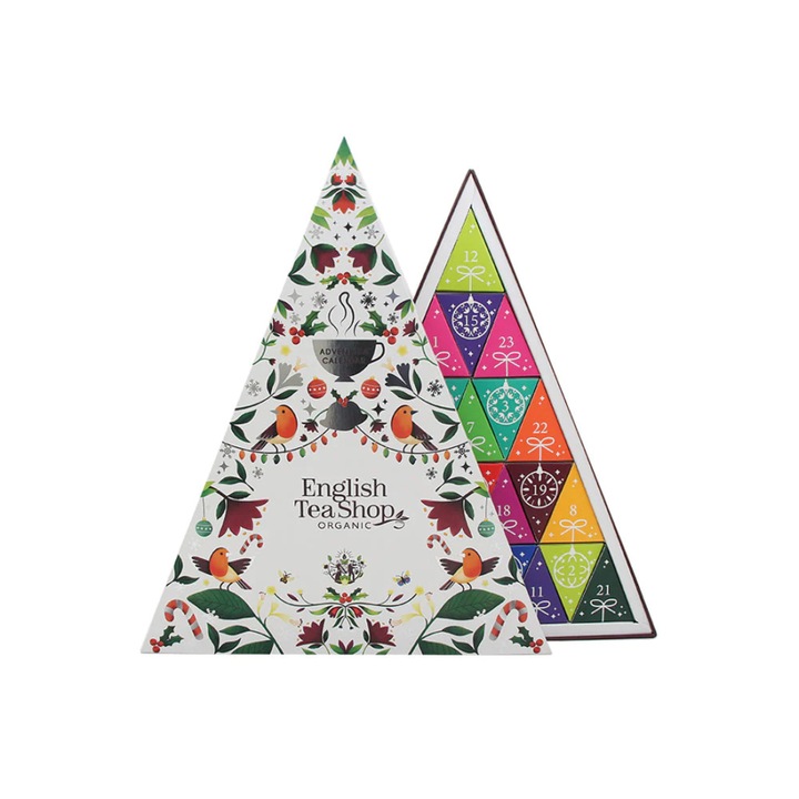 English Tea Shop bio adventi kalendárium - háromszög alakú, fehér 25 db 50g