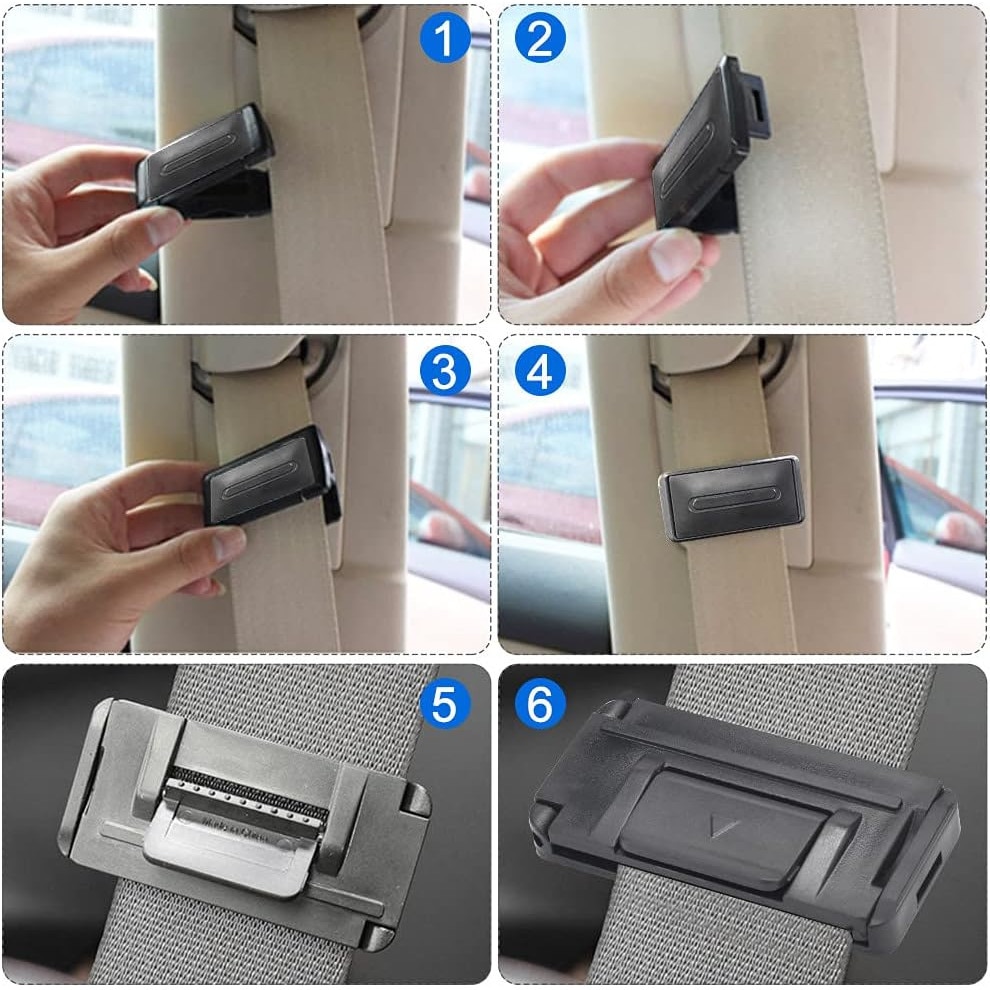 Set 4 cleme pentru centura de siguranta, Mmgoqqt, Plastic, Negru - eMAG.ro