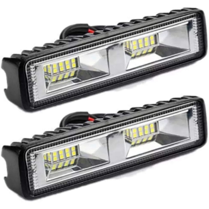 2 db LED fényszóró készlet, Jormftte, 12V-24V, 48W, ATV/SUV, fehér