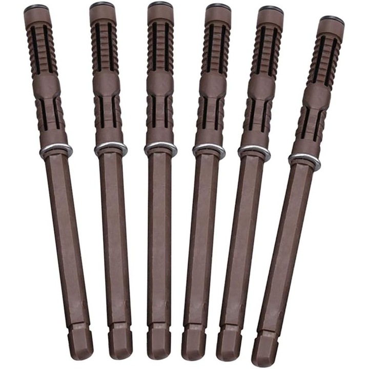 6 db tartó készlet úszó polcokhoz, Jormftte, fém/műanyag, 120 mm, barna