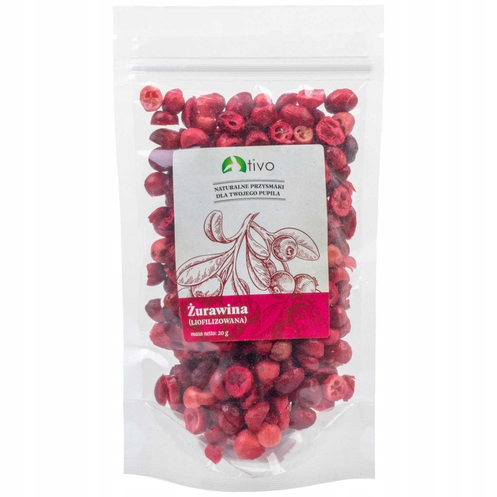 Merisoare liofilizate pentru rozatoare, Tivo, 20 gr