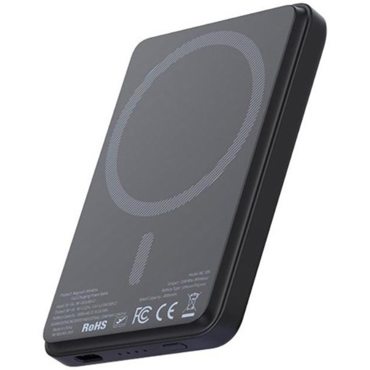 Külső akkumulátor Mcdodo Wireless MagSafe 5000mAh, 15W, fekete