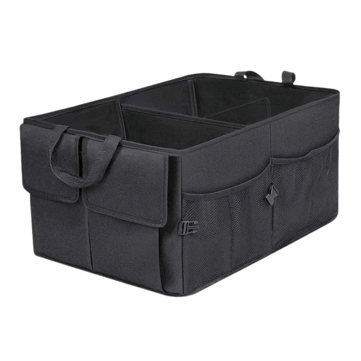 Összecsukható rendszerező az autó csomagtartójához, Fekete