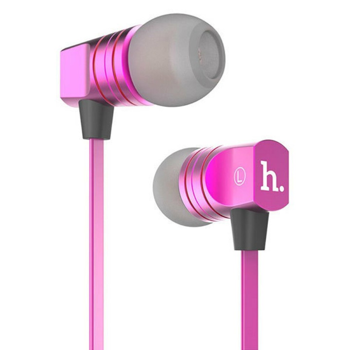 Casti audio in-ear cu microfon, Stereo, L1648, Roz