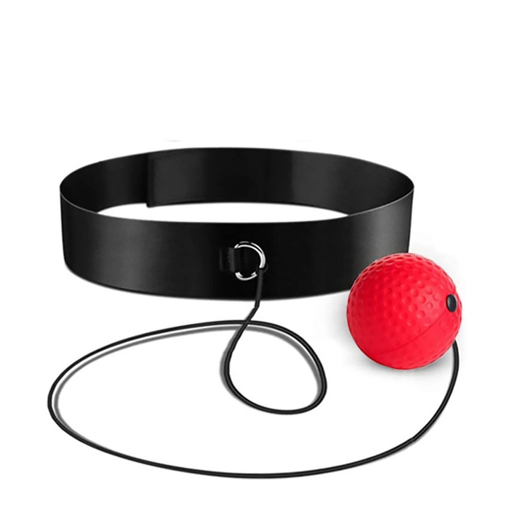 Minge de antrenament de box cu banda reglabila, Stnqtsrv, pentru fitness, antrenament box si dezvoltarea reflexelor, Negru