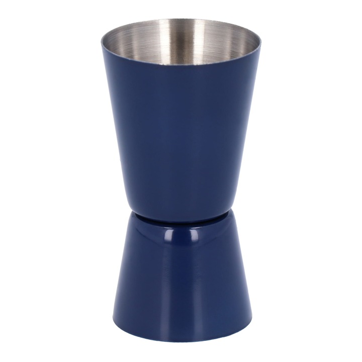 Pahar dozator barman, fata-verso, bleumarin, 15/30 ml