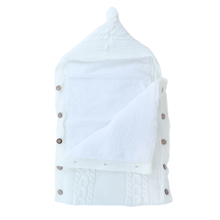 Мека плетена кошница за бебета, бяла, Restore, REC2484