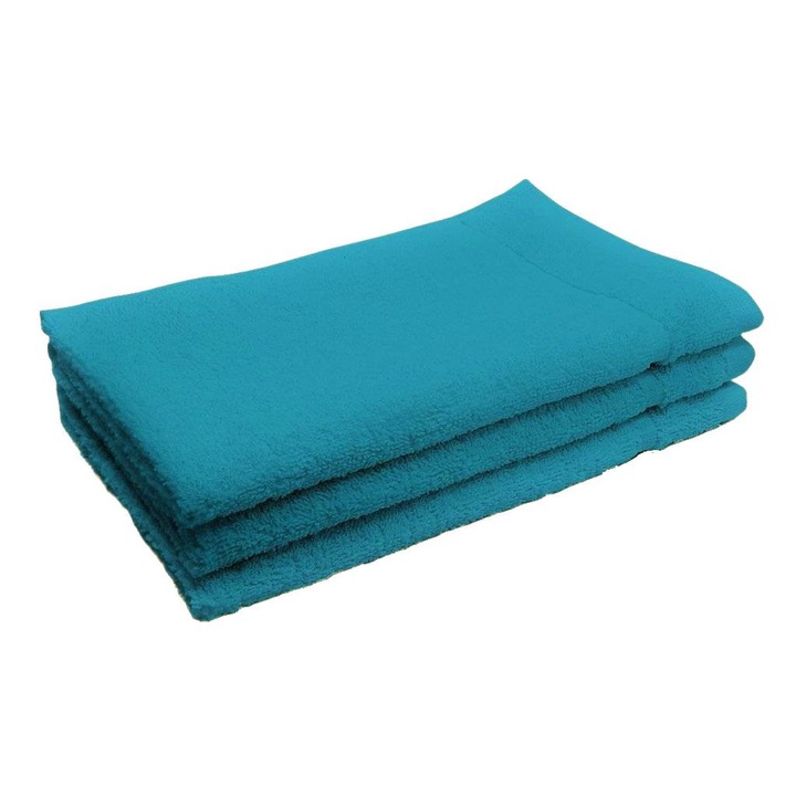 Prosop de maini Classic mic 30x50 cm cian, 100% bumbac