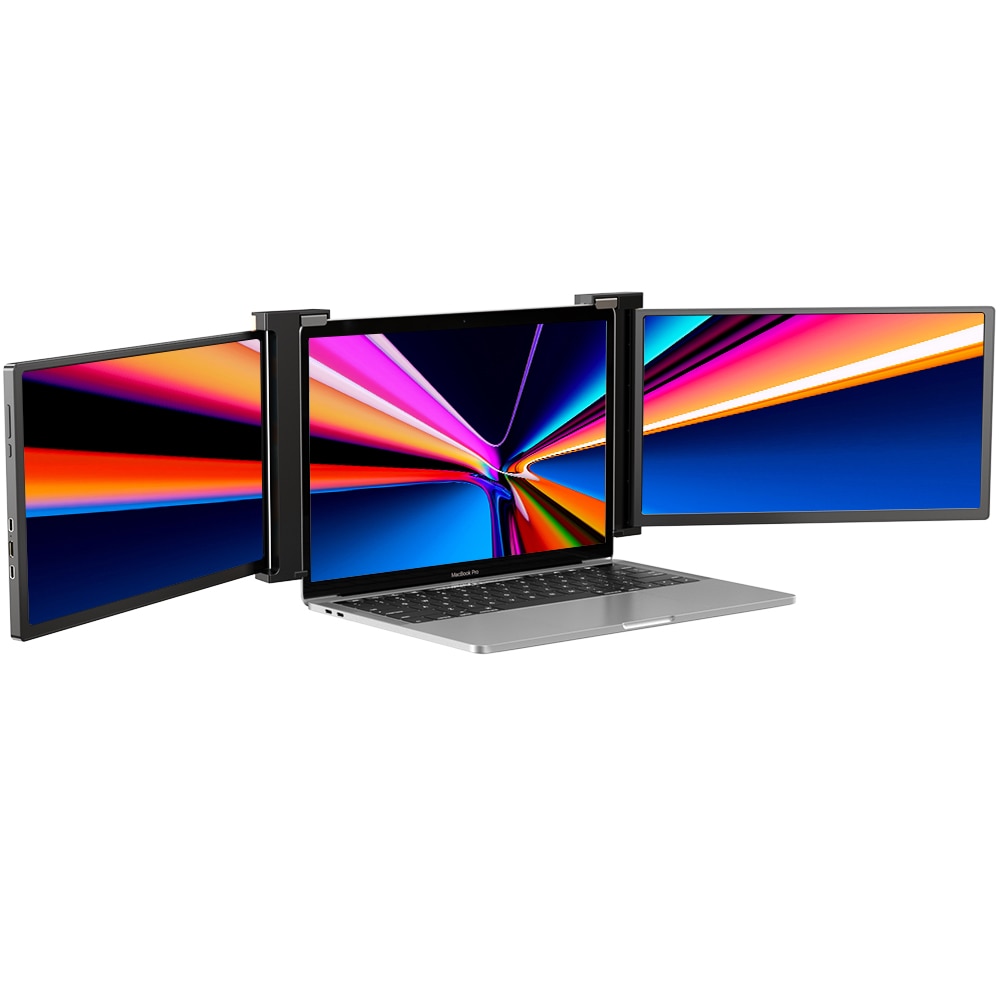 Monitor portabil Uperfect Tri-screen pentru laptop, Milmatt