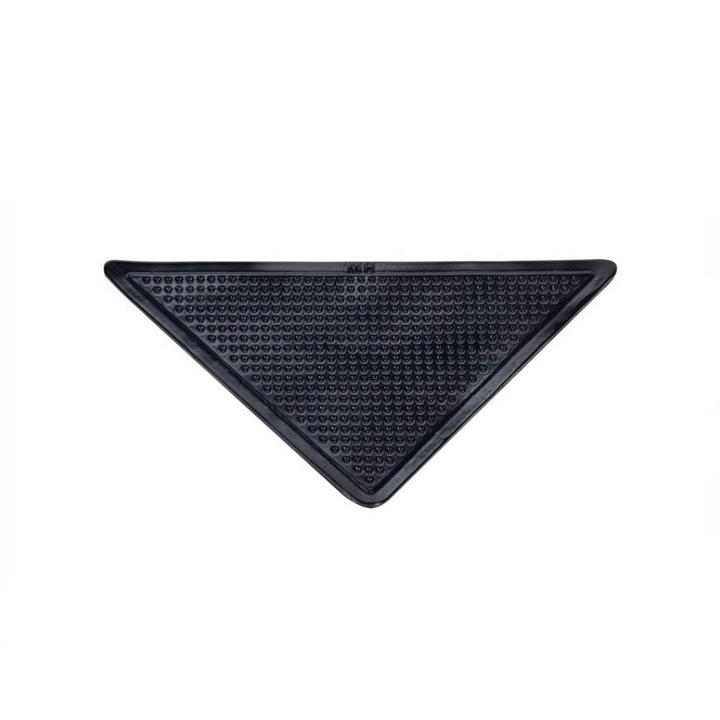 Triunghiuri antiderapante pentru covoare, negru, 8x16 cm, 4 bucati