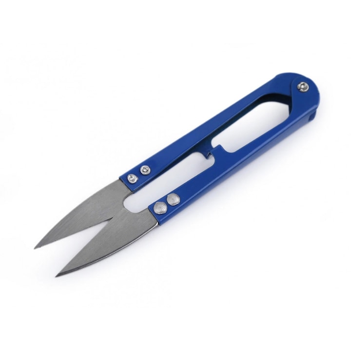 Шивашка ножица тип щипка, металик, 10,6 см, синя