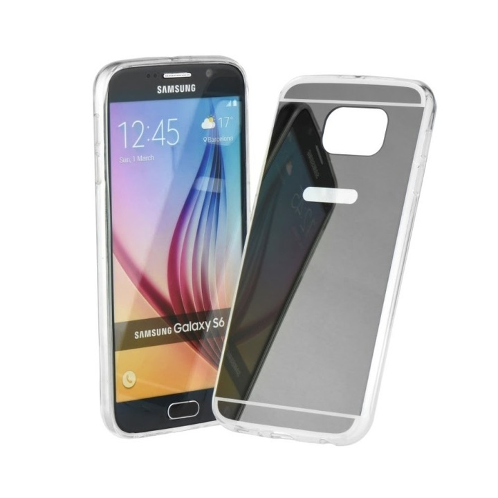 Капак, съвместим с Samsung Galaxy Note 5, Luxury Mirror, Черен, Atlas
