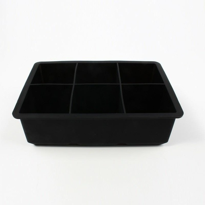 Jégkocka tálca, Zakupytv, szilikon, 16,5 x 11 x 5 cm, fekete