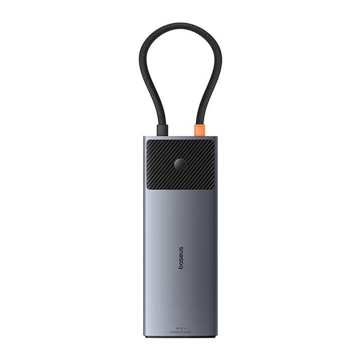 Хъб адаптер, Baseus, 2x HDMI/USB-C, сив