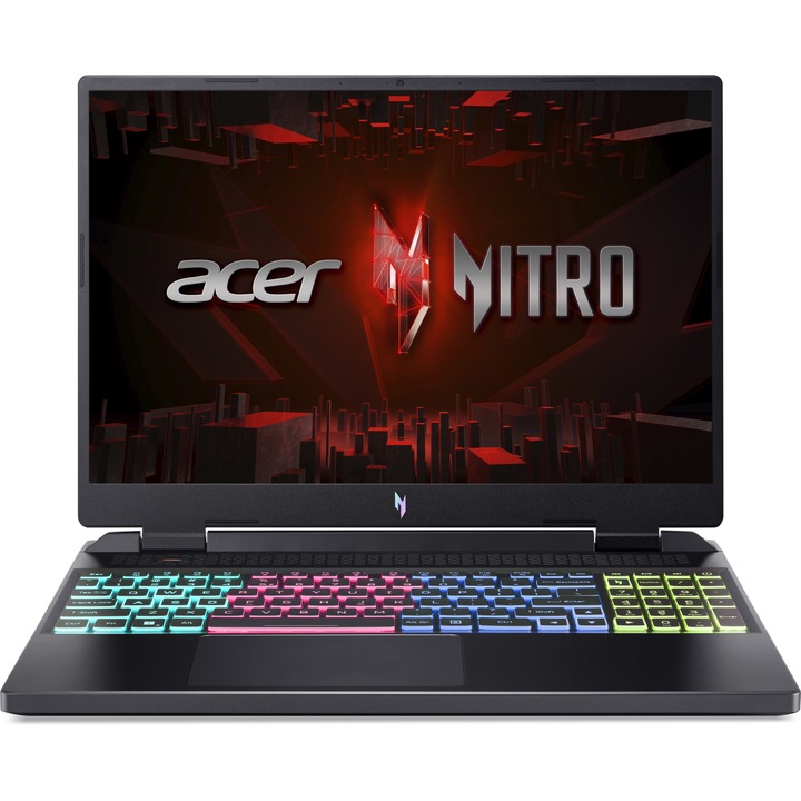 Лаптоп Acer Nitro 16 AN16-41-R561 с AMD Ryzen 7 7840HS (3.8/5.1GHz, 16M), 16 GB, 1TB M.2 NVMe SSD, NVIDIA RTX 4060 8GB GDDR6 DLSS 3, Windows 11 Pro ESD, Черен