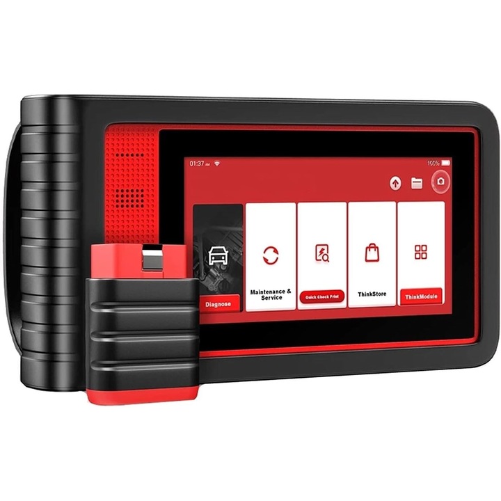 Диагностично оборудване, ABS, WiFi, 28 нулирания, OBD2 скенер, черен