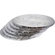 Disc tort rotund, Suport pentru tort Veiras, Carton, 12 mm Diametru 35.5 cm, Argintiu, 5 bucati