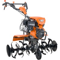 Motocultor pe benzina O-Mac MC 8000W, putere 8 CP, 5.9 KW, 252 CC, motor 4 timpi Loncin, 2+1 viteze, priza de putere, 56 - 107 cm latime lucru, 10 - 36 cm adancime lucru, contine: freze + roti cauciuc 19x7.00-8 + roata transport