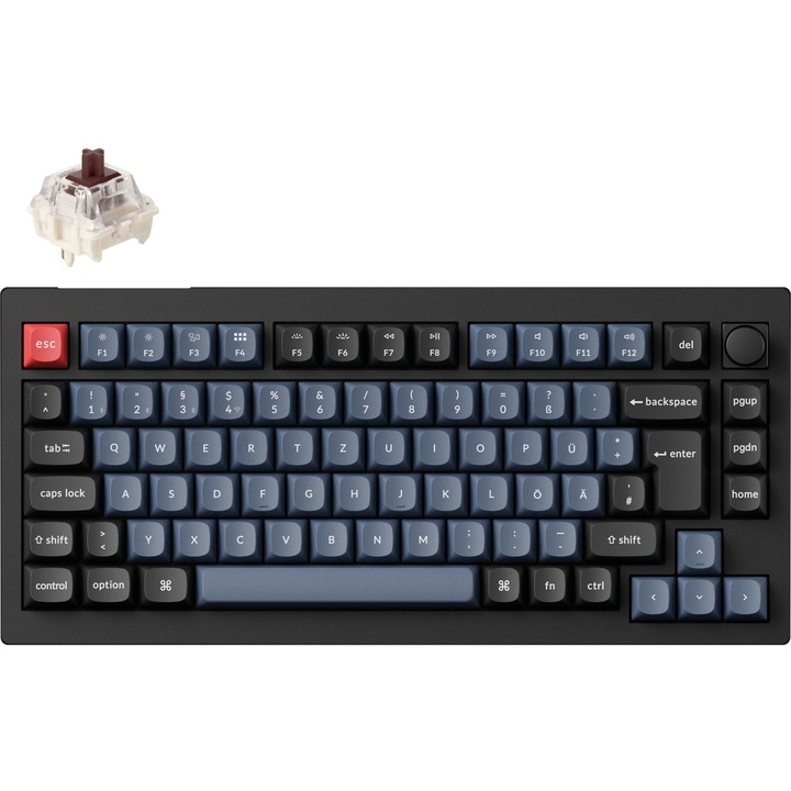 Безжична механична клавиатура Keychron V1 Max QMK/VIA, Gateron Jupiter Brown