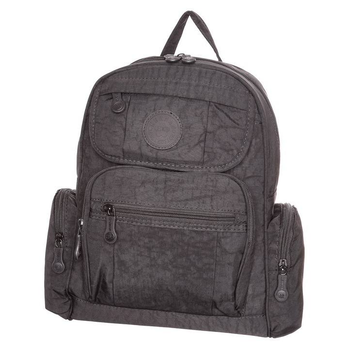Geanta de dama, Colectia Hernan Bag, neagra, material textil din nailon, 27 x 33 x 10 cm #8739