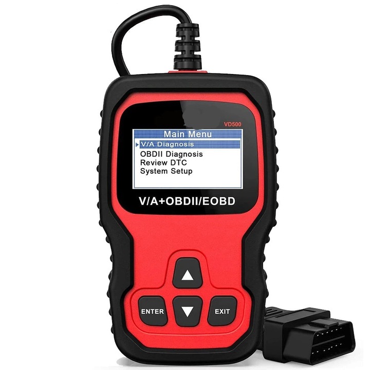 Авто тестер, VD500, спирачна система ABS, помощ за безопасност, червен