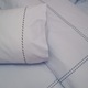 Комплект бродирано спално бельо за легло Super king, Casa Bucuriei, модел Simple lines, 8 части, светлосив, 100% памук, размер на чаршафа 330/330 см и плика за завивка 260/270 см