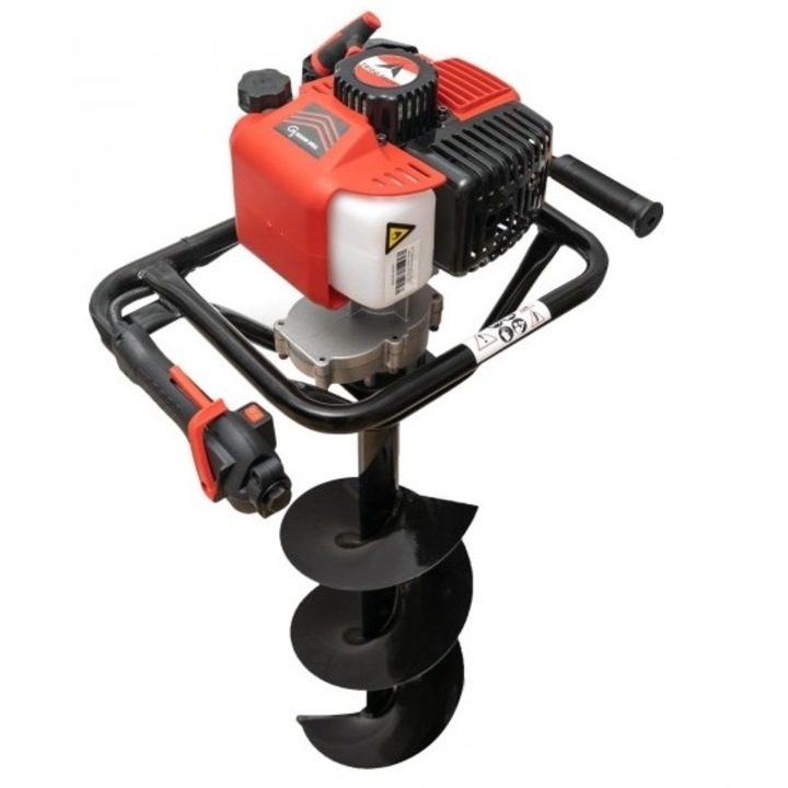 Motoburghiu pe benzina, foreza pentru pamant 6 cp, 1 Burghiu inclus 100mm