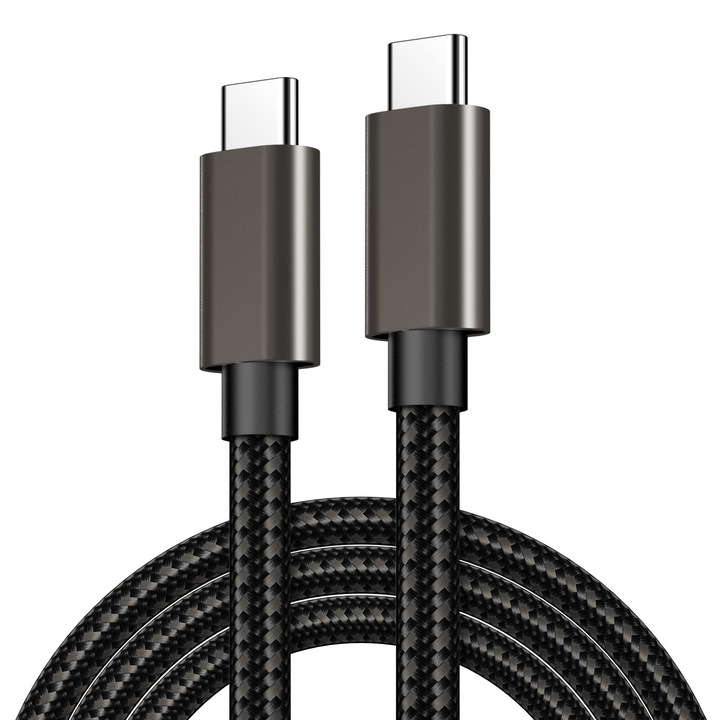 Кабел USB3.2 Gen2, 20Gbps, PD 100W, Display 4K60Hz, type C, 2m, Черен