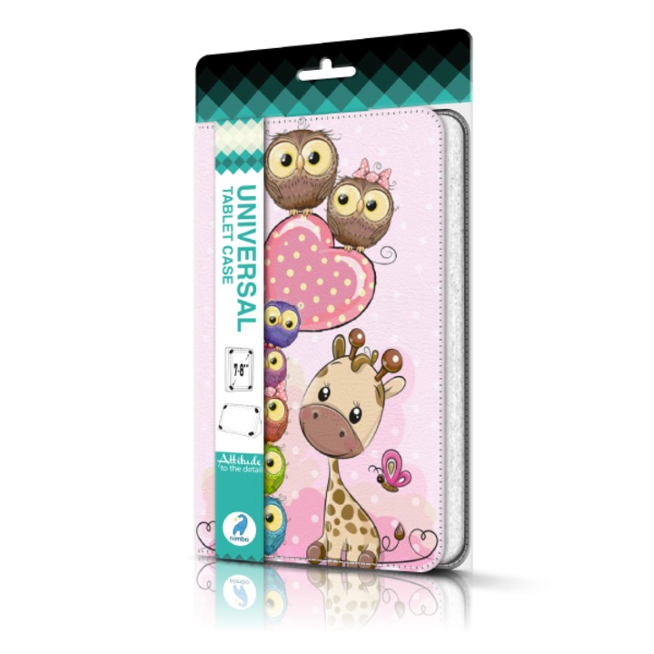 Husa pentru tableta Nimbo 7/8 inch universal, Girafa