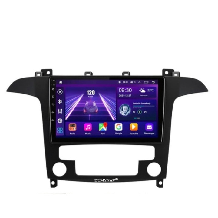 Android navigációs 12-32Gb belső memória 2Gb dedikált Ram for Ford S-Max 2007-2015 év Android Auto-felbontás full HD 1280*720 Wi-fi bluetooth beépített